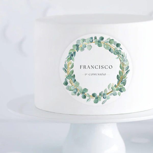 Bolo Grinalda Verdes Personalizável